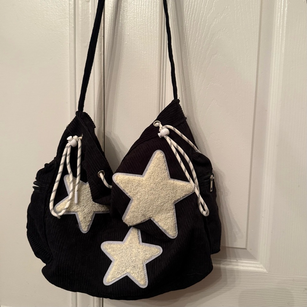 Black and Cream Star Shoulder Bag